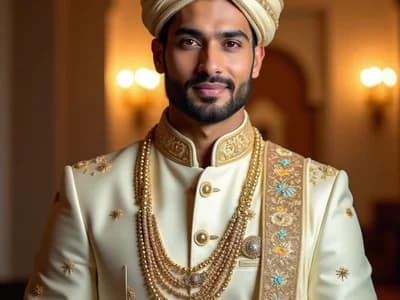 Indian groom in sherwani
