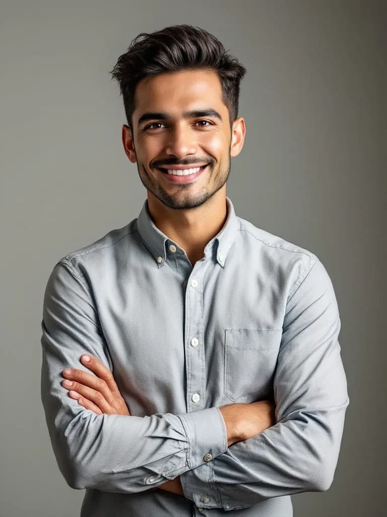 Smart casual portrait generated from selfies